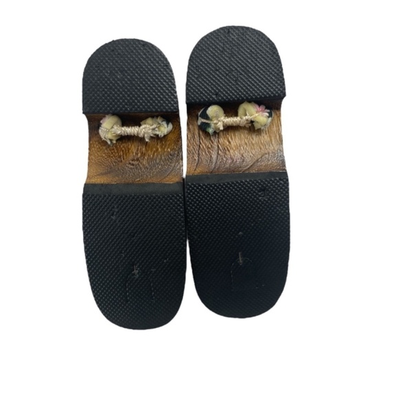 🎎 GETA Japanese Clogs Slippers Kid/woman Sandals in Cherry Blossom - Size 6 - Picture 5 of 5